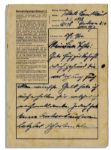 Dachau Concentration Camp Prisoner Letter
