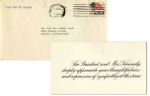 President John F. Kennedy & First Lady Jacqueline Thank You Card -- Expressing Gratitude For Sympathies Sent After the Tragic Death of Their Newborn Baby, Patrick Bouvier Kennedy