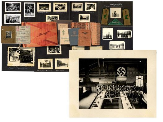 Large Collection of German Nazi Soldier Relics -- With a 1938 Photo Album Depicting Images From Hitler's ''Landjahr'' Training Camp