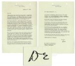 Dwight D. Eisenhower Typed Letter Signed as President -- ...we want every nation we can reach to stand with us in support of the basic principles of free government...