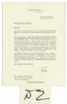 Dwight Eisenhower 1953 Letter Signed Regarding His Supreme Court Appointment -- ...I shall...restore some of the prestige that the Court lost...through the New Deal and Fair Deal...