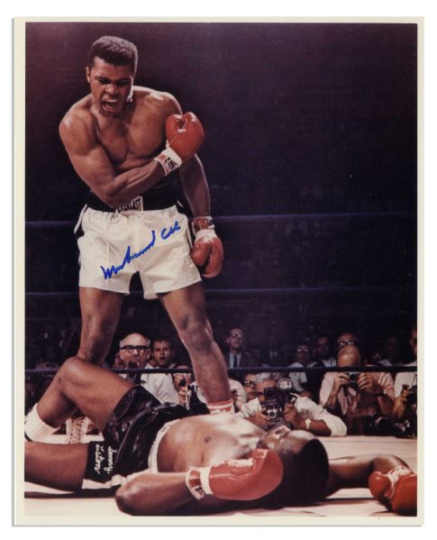 Iconic Muhammad Ali Signed Photo -- From Controversial Ali vs Liston Fight