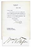 William Taft Letter Signed -- ...I am in receipt of a note from the Ladies Home Journal...enclosing check for $1,000 for my article on Is Prohibition a Blow at Personal Liberty...