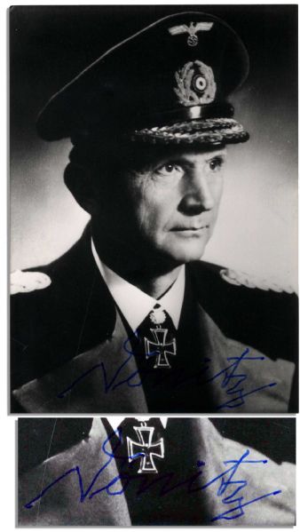 Karl Donitz Signed Photo as the Nazi's Gross Admiral