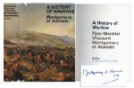 Bernard Montgomery Signed A History of Warfare -- ...I have not written this book to glorify war...