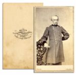 Union General Henry Halleck CDV Photograph -- Mathew Brady Backstamp