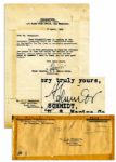 Iwo Jima General Harry Schmidt Typed Letter Signed -- April 1945
