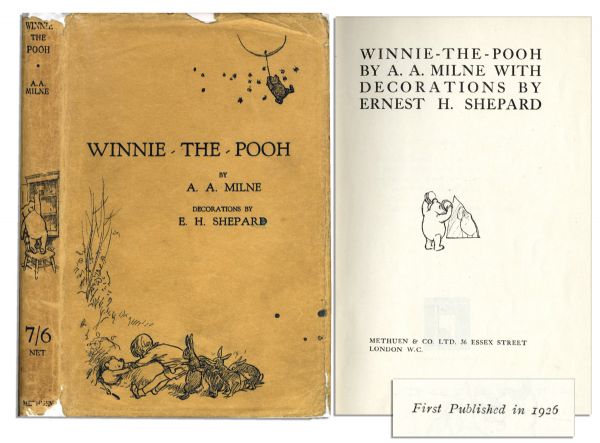 Scarce First Printing of ''Winnie the Pooh'' by A.A. Milne -- 1926 With Ultra Rare Original Dustjacket