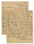 Eyewitness Letter to President Abraham Lincolns Assassination -- ...lead many people to believe than the assassination was the outcome of a Catholic plot...