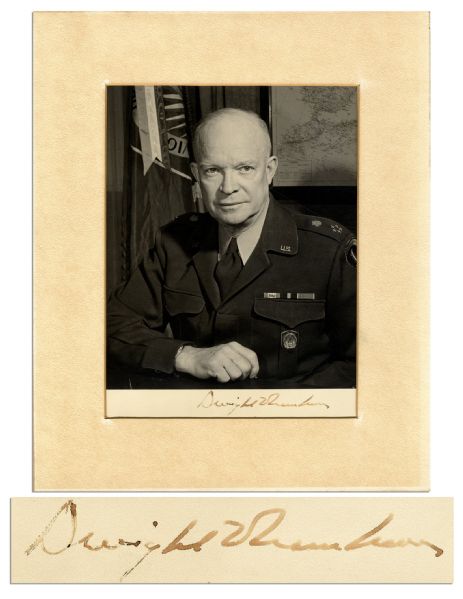 Dwight Eisenhower Signed Photo in His 5-Star General's Uniform -- With JSA COA