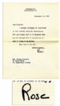 Rose Kennedy Typed Letter Signed