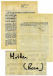 Rose Kennedy Typed Letter To Her Children Signed Mother -- ...We have not had any mail from you lazy gadabouts so please get busy if you want any French perfume...