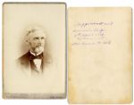 Jefferson Davis Signed Cabinet Photo