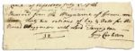 Guy Carleton Autograph Note Signed 1748 -- Commander-in-Chief of British Forces During the Revolutionary War
