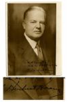 Herbert Hoover 7.5 x 9.75 Signed Photo