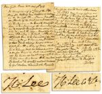 Henry Light-Horse Harry Lee Unheard of & Urgent Revolutionary War Dated ALS -- ...but sir what are we to do for arms?...The arms we had were sent down with our last detachmt. to Wmsbg...