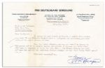 Nazi Public Enemy Number One Otto Strasser Typed Letter Signed -- ...I know...how short today 1000 years are...