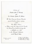 Invitation to the Dinner Welcoming President Kennedy to Texas the Night of His Assassination