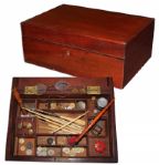 Civil War Era Sewing Box Likely Used in the War -- With Supplies Inside