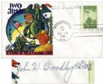 WWII Iwo Jima Commemorative Cover Signed by Survivor John H. Bradley