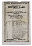 Confederate Election Ballot for Jefferson Davis -- From Virginia in 1861 -- Rare