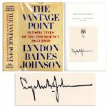 Lyndon B. Johnson Signed First Edition of His Memoir The Vantage Point: Perspectives on the Presidency 1963-1969