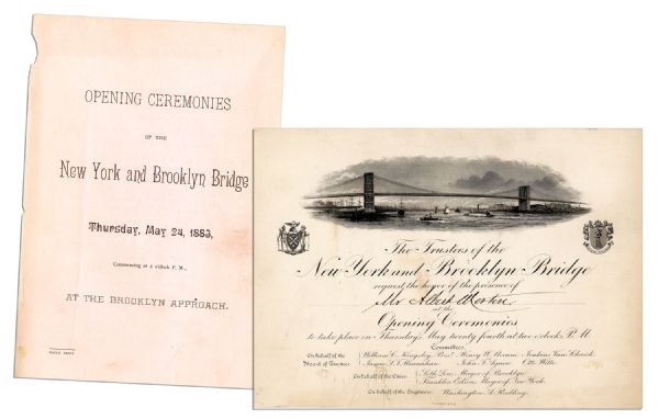 Invitation & Program to The Opening Ceremonies of the Brooklyn Bridge