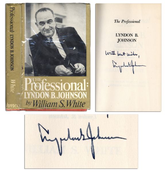 Lyndon B. Johnson Signed First Edition of ''The Professional'' With Dustjacket
