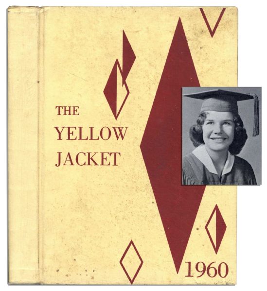 Yearbook From Janis Joplin's High School -- Featuring Her Senior Picture in Graduation Cap