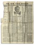 Front Page of The 15 April 1865 Edition of The New York Herald Announcing Lincolns Death