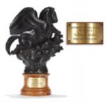 Race-Car Legend Wilbur Shaws Trophy From His Induction Into The Motorsports Hall of Fame in 1991