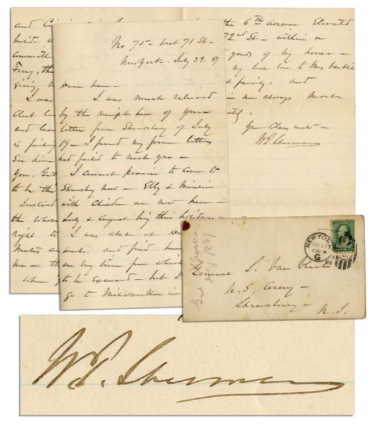 William Sherman Autograph Letter Signed -- ''...You, Getty and I are destined to be the survivors of our class...''