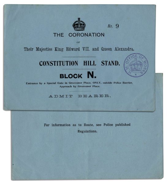 King Edward VII & Queen Alexandra Coronation Invitation