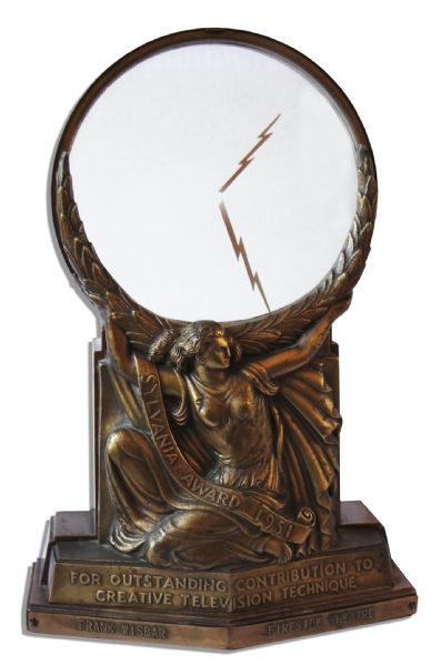 Extraordinarily Rare 1956 Sylvania Award -- Considered the Pre-Cursor of the Emmy Awards
