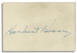 President Herbert Hoover Autograph Card
