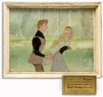 Original & Large Disney Cel From Sleeping Beauty -- Depicting Prince Philip and Briar Rose in The Famous Once Upon a Time Enchanted Sequence
