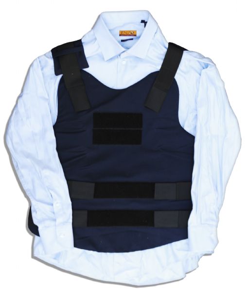 Forest Whitaker Screen Worn Costume From ''The Last Stand'' -- Faux-Bullet-Proof Vest & Shirt