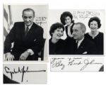 Lyndon B. Johnson 8 x 10 Photo Signed -- Accompanied by a Lady Bird Johnson Signed Photo