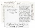Thrilling Handwritten Account of the Capture of Lee Harvey Oswald by the Police Officer Who Arrested Him in the Movie Theater -- ...I grabbed for...the pistol...he pulled the trigger...