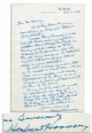 Exceedingly Rare Herbert Hoover Autograph Letter Signed -- ...receive tens of thousands of such requests....I hope that when this letter gets into the dealers hands [it] will catch fire...