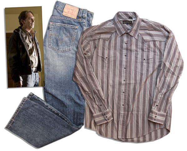 Billy Bob Thornton Levi's Jeans & Stetson Shirt From ''Faster''