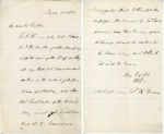 1868 Letter on Alaska Purchase & Ulysses S. Grant -- ...Grant has said nothing on the...purchase of Alaska...impression produced by Genl Grants enemies...should be counteracted...