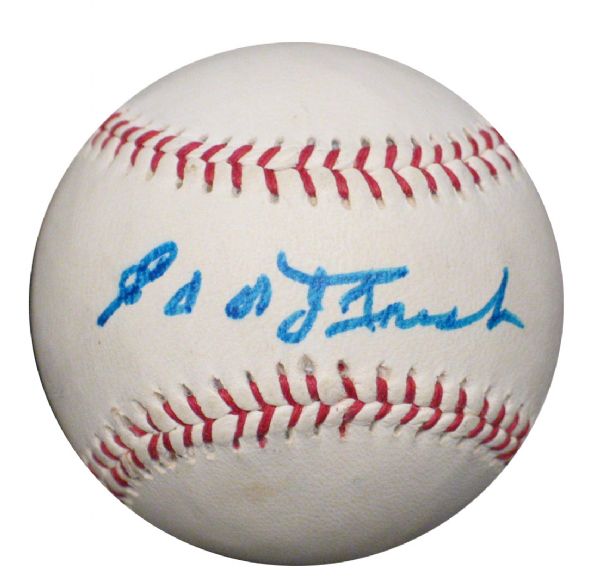 Edd Roush Single Signed Wilson Baseball -- With PSA/DNA COA