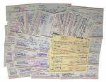 Lot of 50 Union Bank Checks Signed by Charles Bubba Smith -- Charles Bubba Smith -- Near Fine