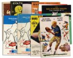 Collection of 10 Vintage Baltimore Colts Programs
