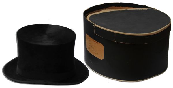 Excellent Early Twentieth Century Beaver Fur Top Hat Owned by a Member of Congress, Franklin Dershem of Pennsylvania
