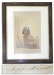 Jefferson Davis Signed Photo in Original Gilt-Etched Frame