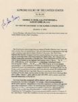 Supreme Court Justice Ruth Bader Ginsburg Signed Bush vs. Gore Election 2000 Decision