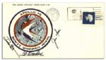 Apollo 15 Crew-Signed NASA Issued Astronaut Insurance Cover -- Al Worden, Dave Scott & Jim Irwin -- Cancelled 26 July 1971 -- 6.5 x 3.75 -- Near Fine -- With COA From Worden