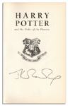 J.K. Rowling Signed First Edition of ''Harry Potter And The Order of The Phoenix''